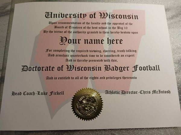 Wisconsin Badgers sports doctorate