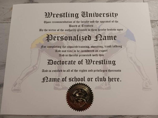 Youth wrestling doctorate