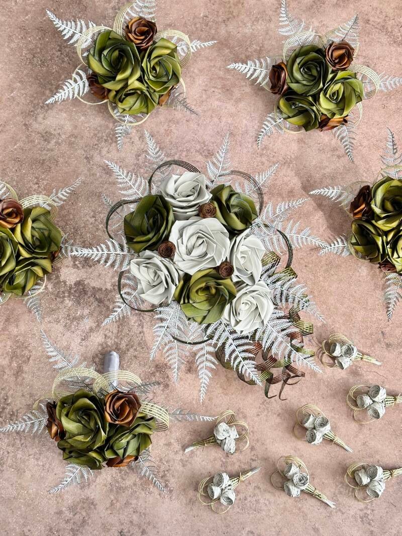 Flax weaving wedding bouquet bride flowers Harakeke Flaxation Australia New Zealand Paua keepsake