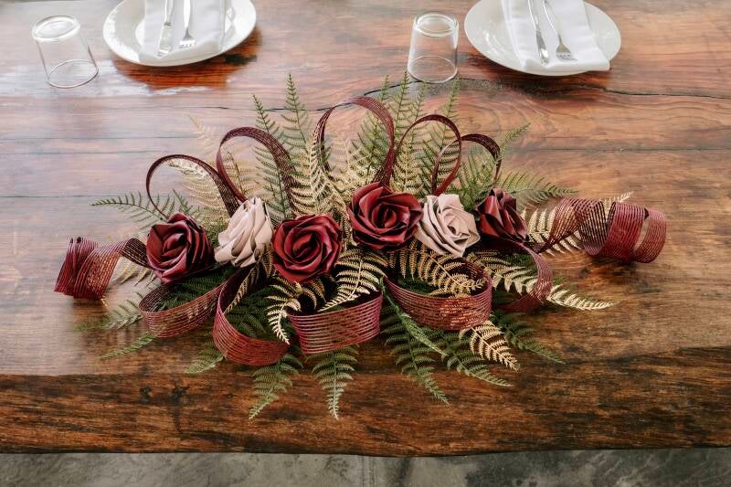 Flaxation wedding centrepieces