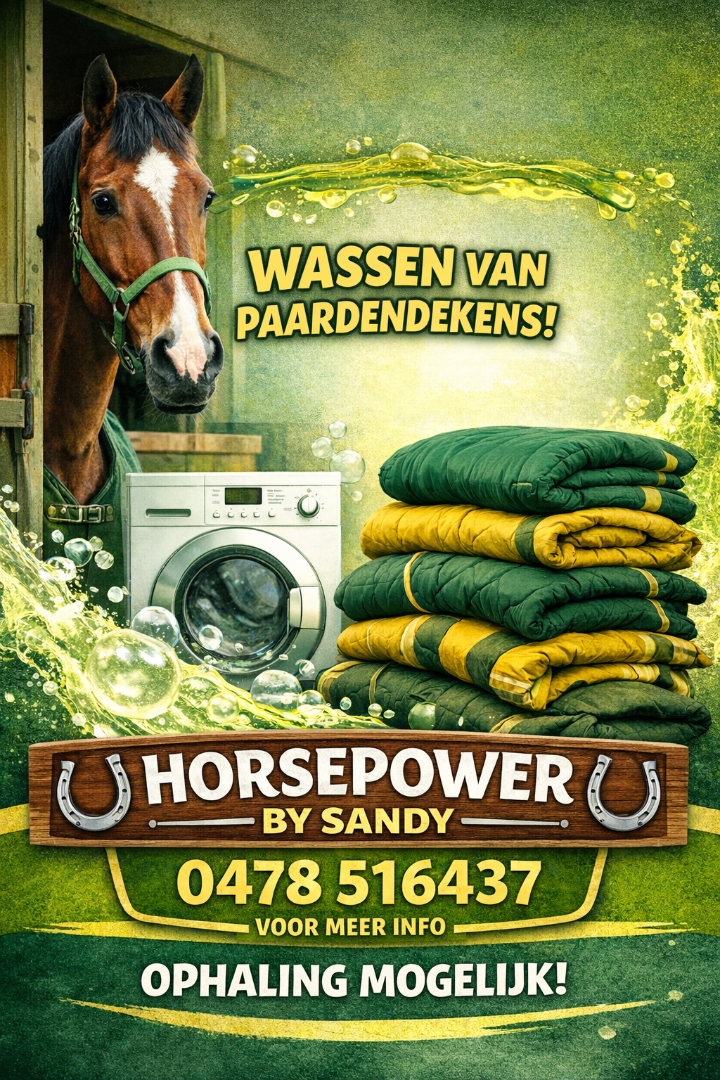 Wassen paardendekens