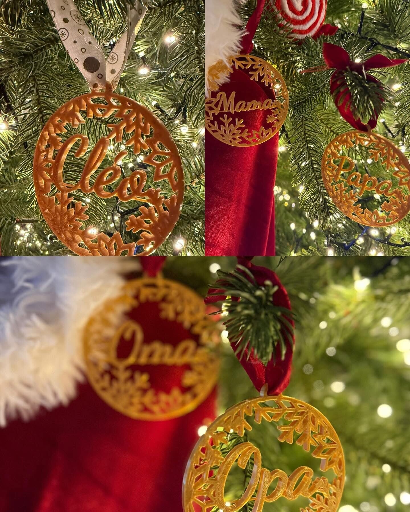 3D naam kerstbal