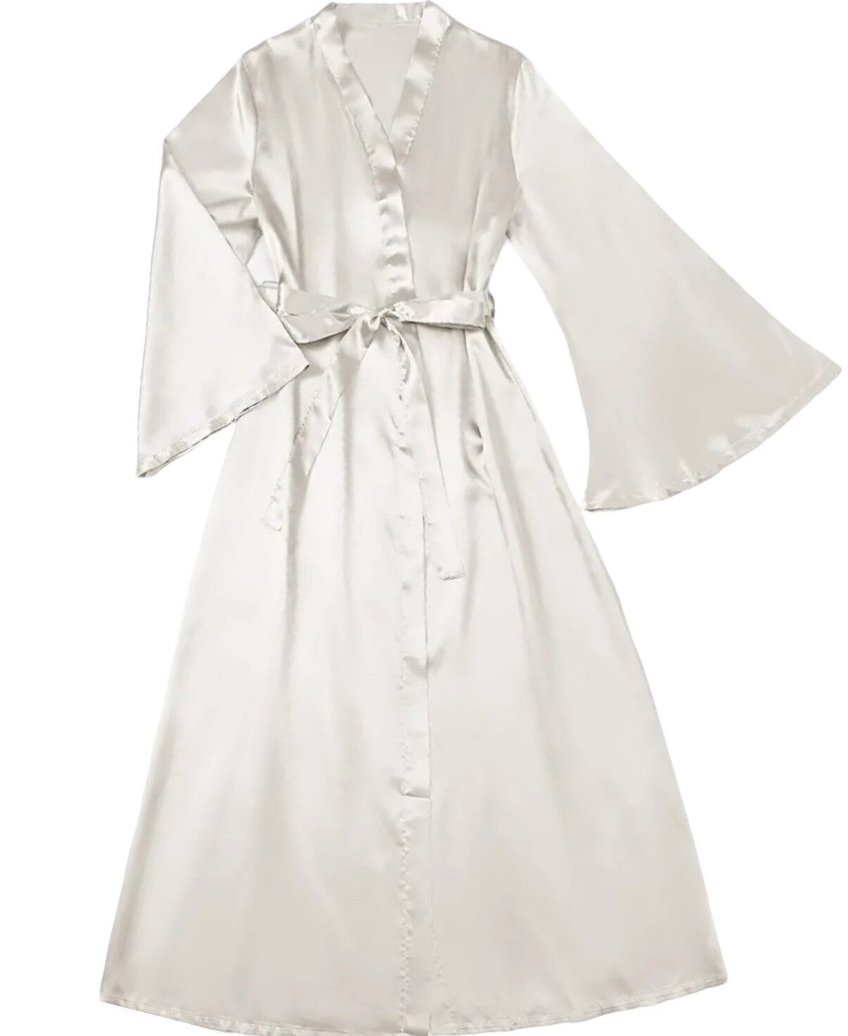 Satijnen kimono lang