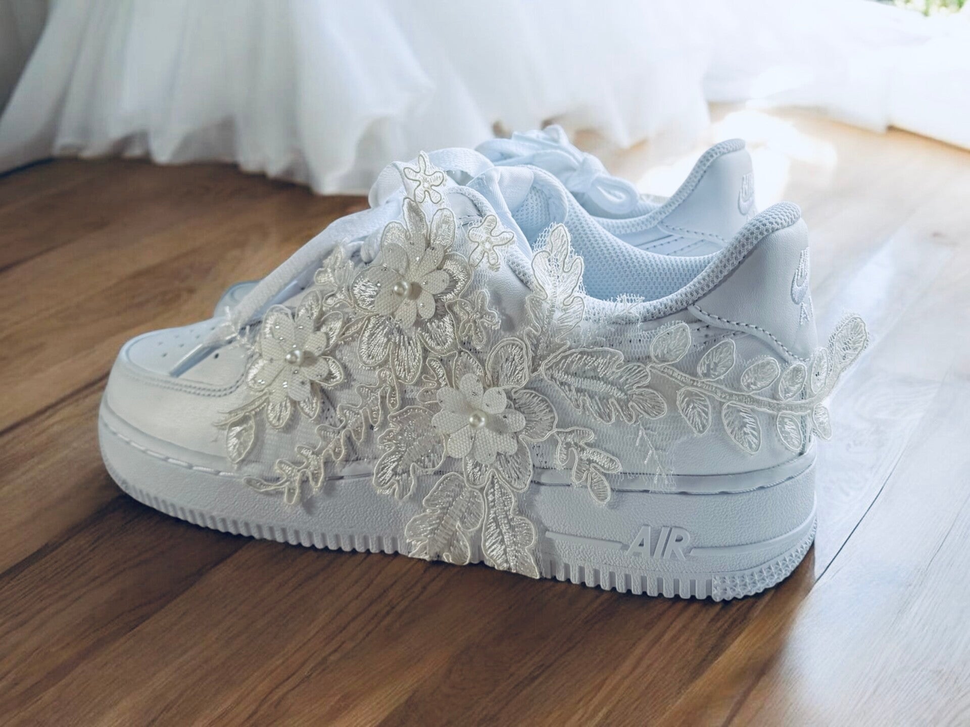 Nike huwelijk sneaker Broderie