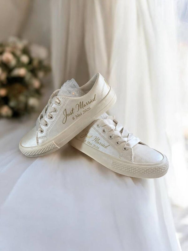 Huwelijk sneaker tule