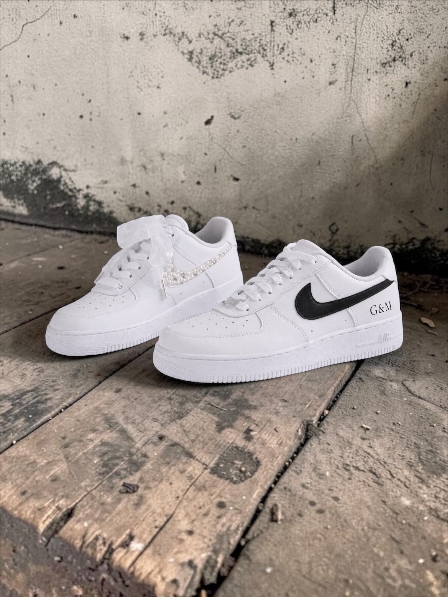 His & Her Nike Air Force gepersonaliseerd