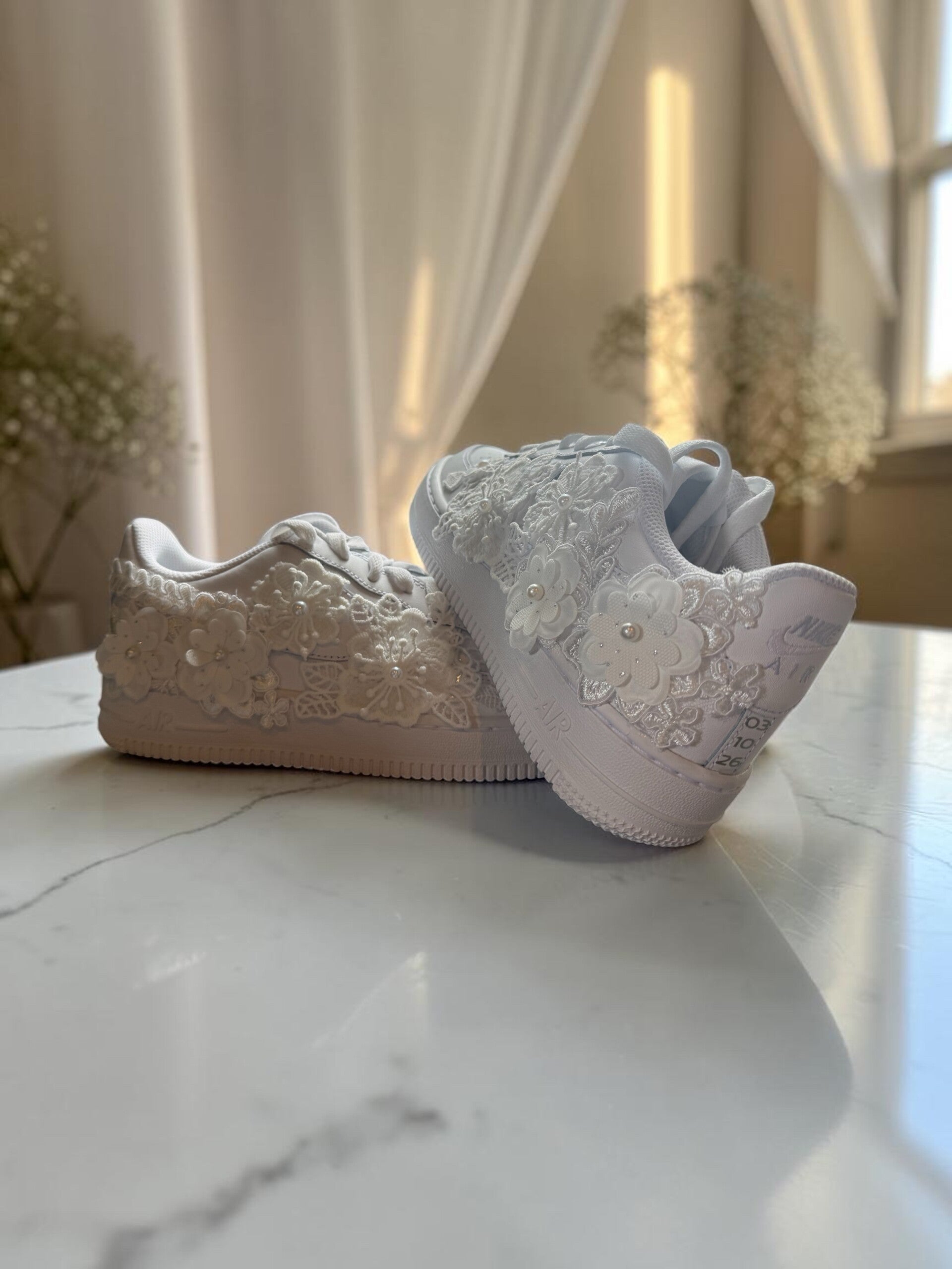 Nike huwelijk sneaker Broderie