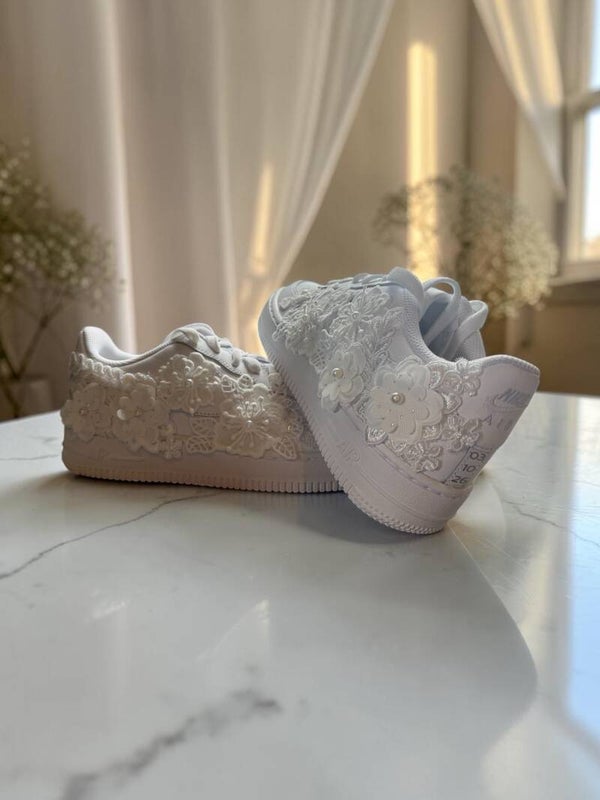 Nike huwelijk sneaker Broderie