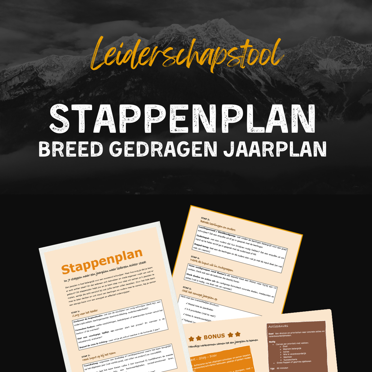 STAPPENPLAN - naar een breed gedragen jaarplan