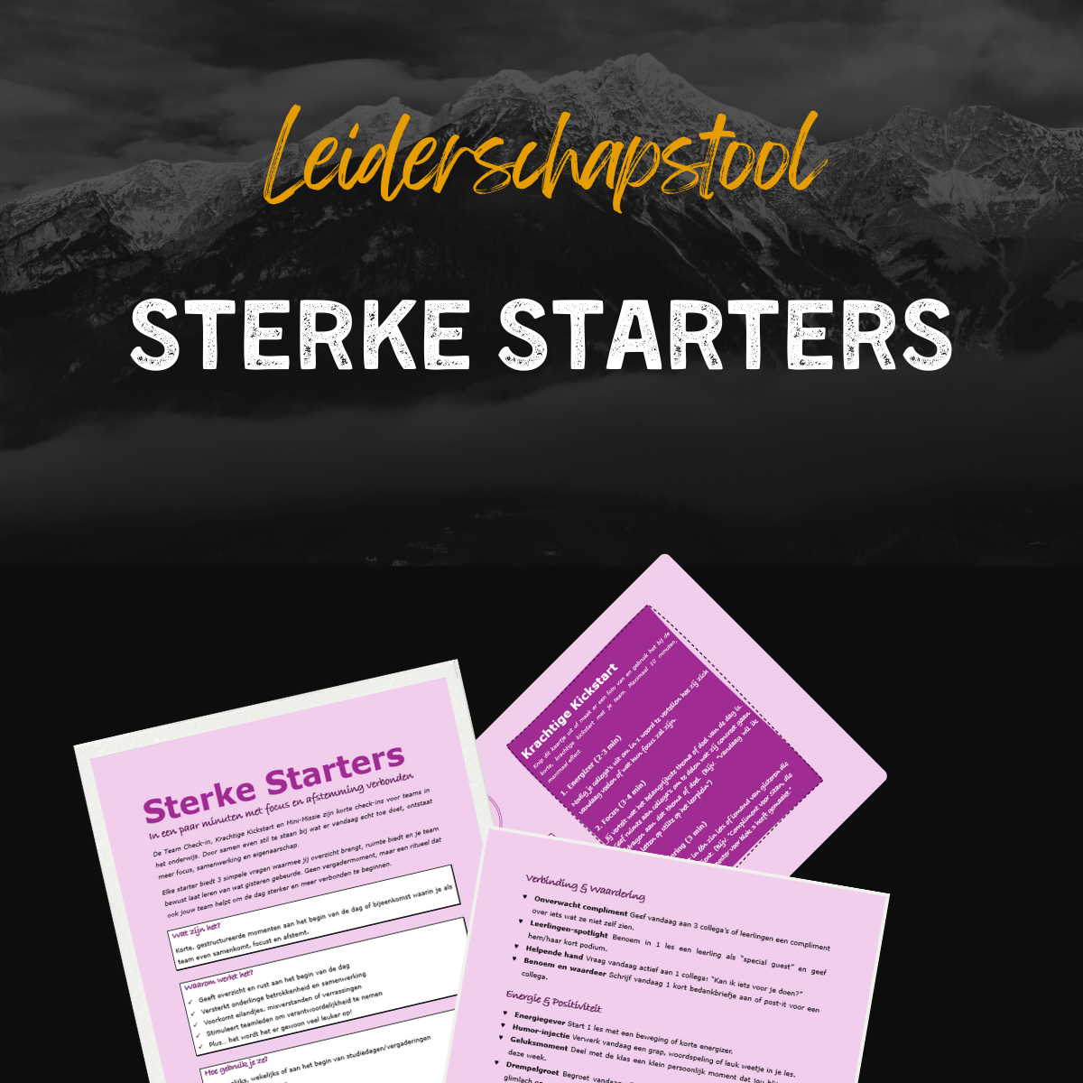 STERKE STARTERS - in een paar minuten full focus in jouw team