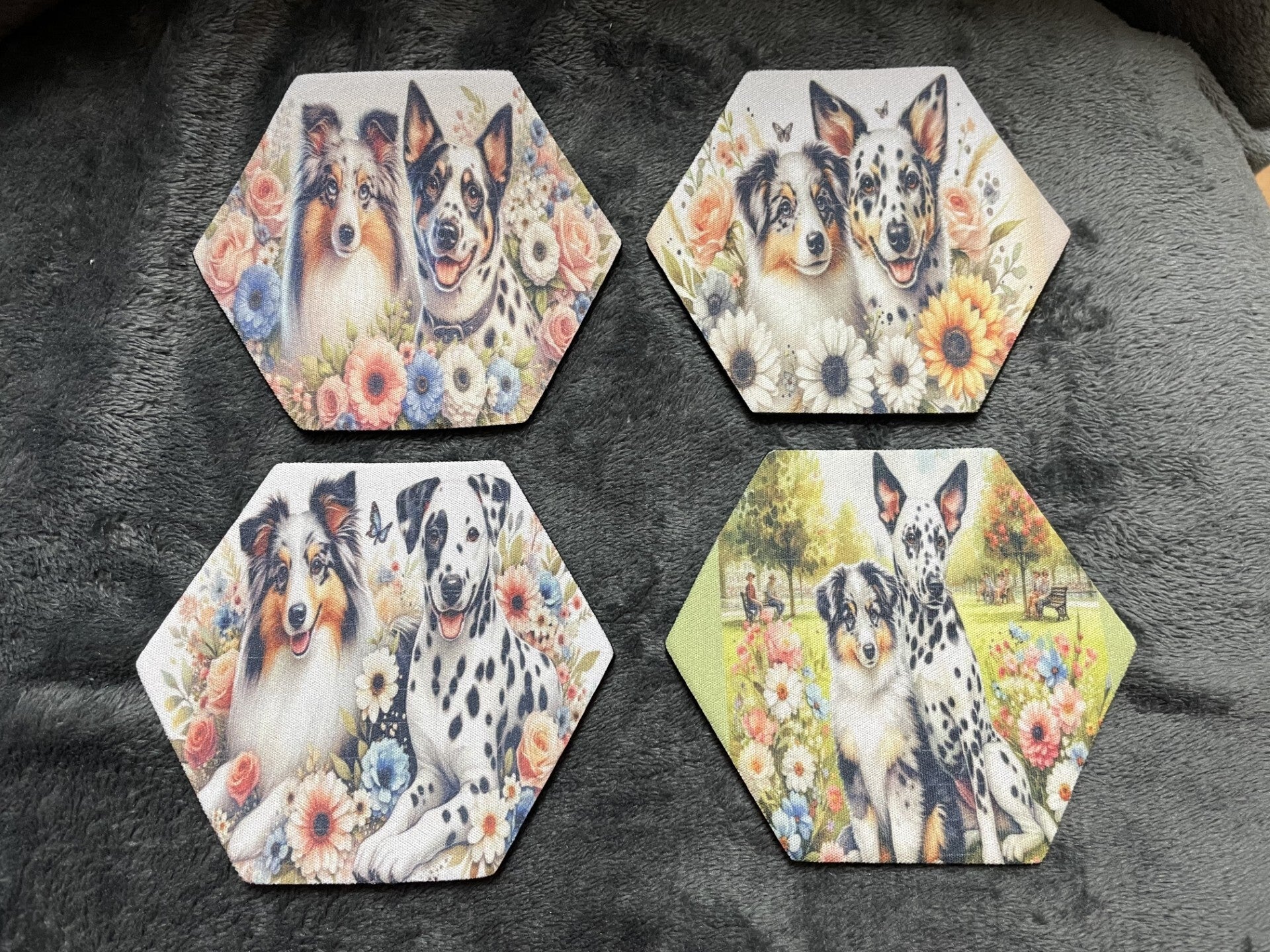 Gesublimeerde onderzetters – set van 4 | diverse dieren & designs