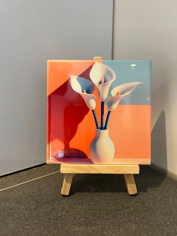 Tegeltje | 10x10 | Bloemenvaas