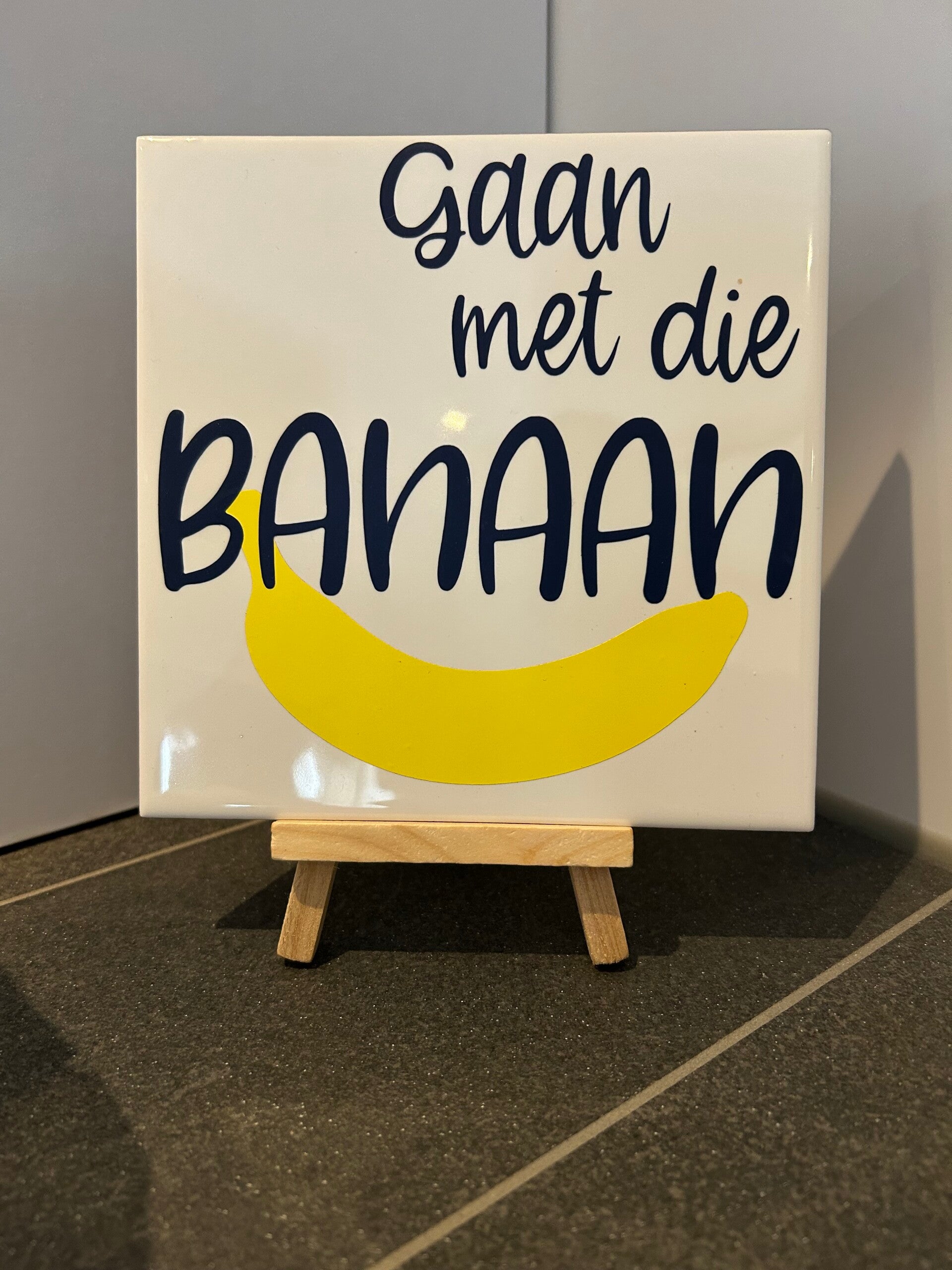 Tegeltje | 15x15 | Gaan met die banaan
