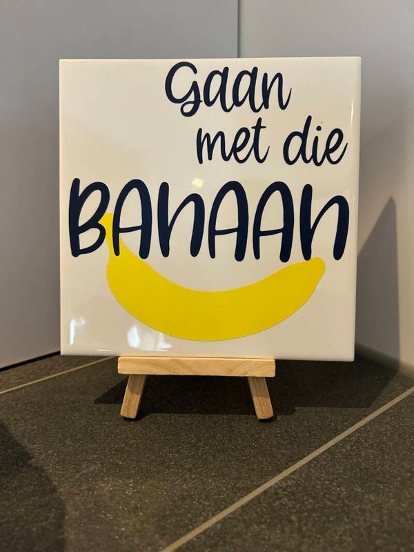 Tegeltje | 15x15 | Gaan met die banaan