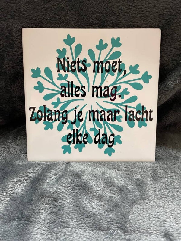 Tegeltje 15x15 | Niets moet, alles mag