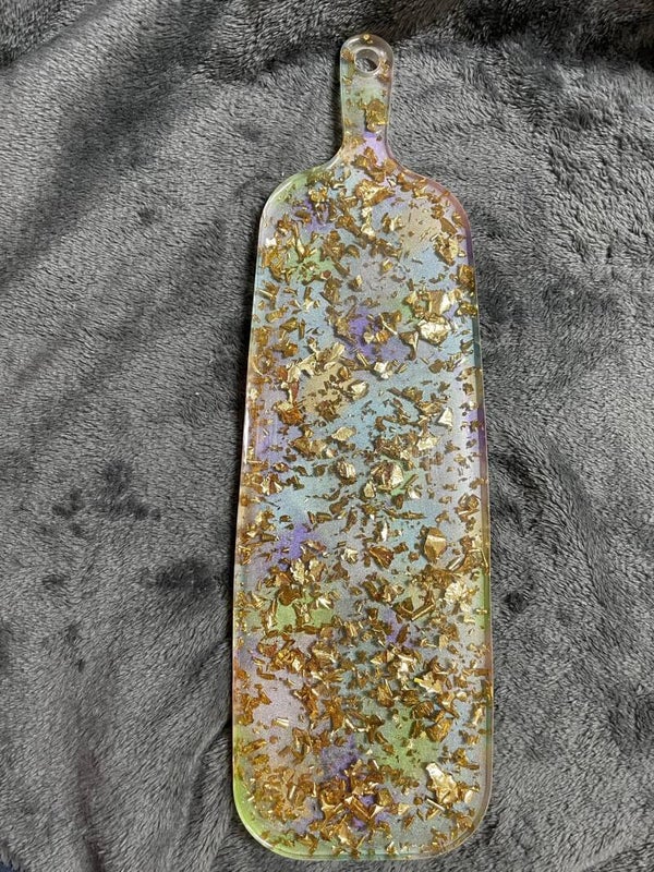 Epoxy | Serveerplank Regenboog-Bladgoud