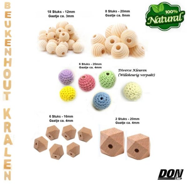 Houten Kralen Hobby MIX SET
