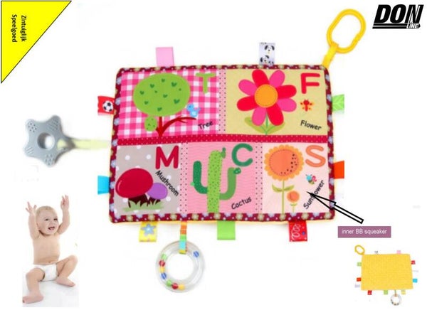 Baby Knuffel Labeldoekje - Bloemen & Planten