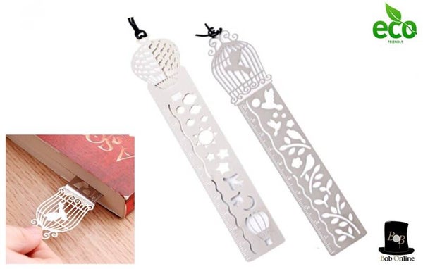 Bob Online ™ - 2 Stuks – Multifunctionele Metalen Bladwijzerliniaal