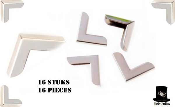 Bob Online ™- 16 Stuks – Zilver – Boeken Hoekbeschermers