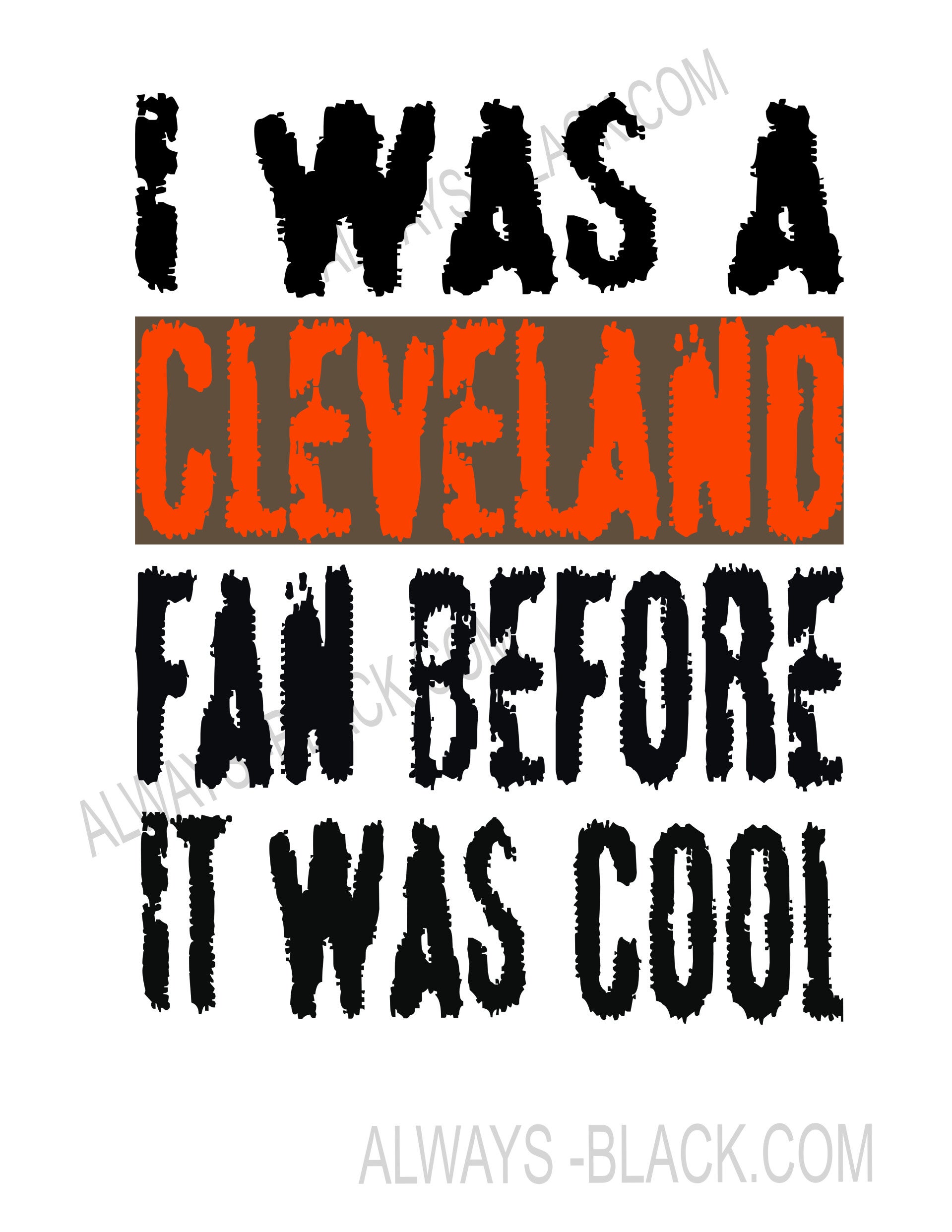 I WAS A CLEVELAND FAN BEFORE IT WAS COOL