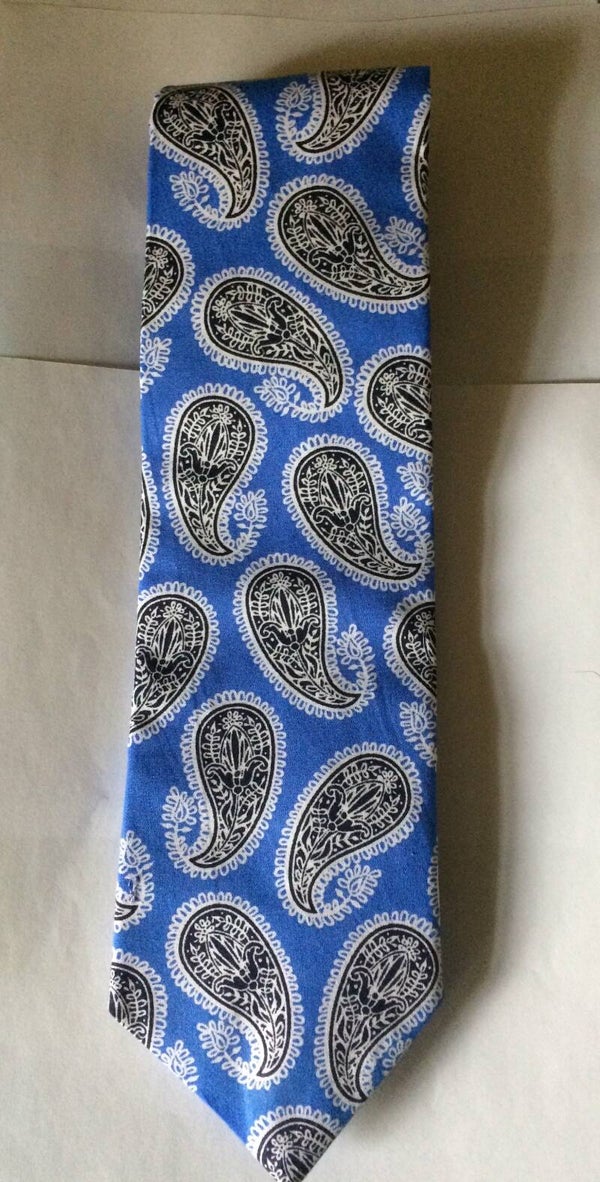 Classic Blue Paisley Tie