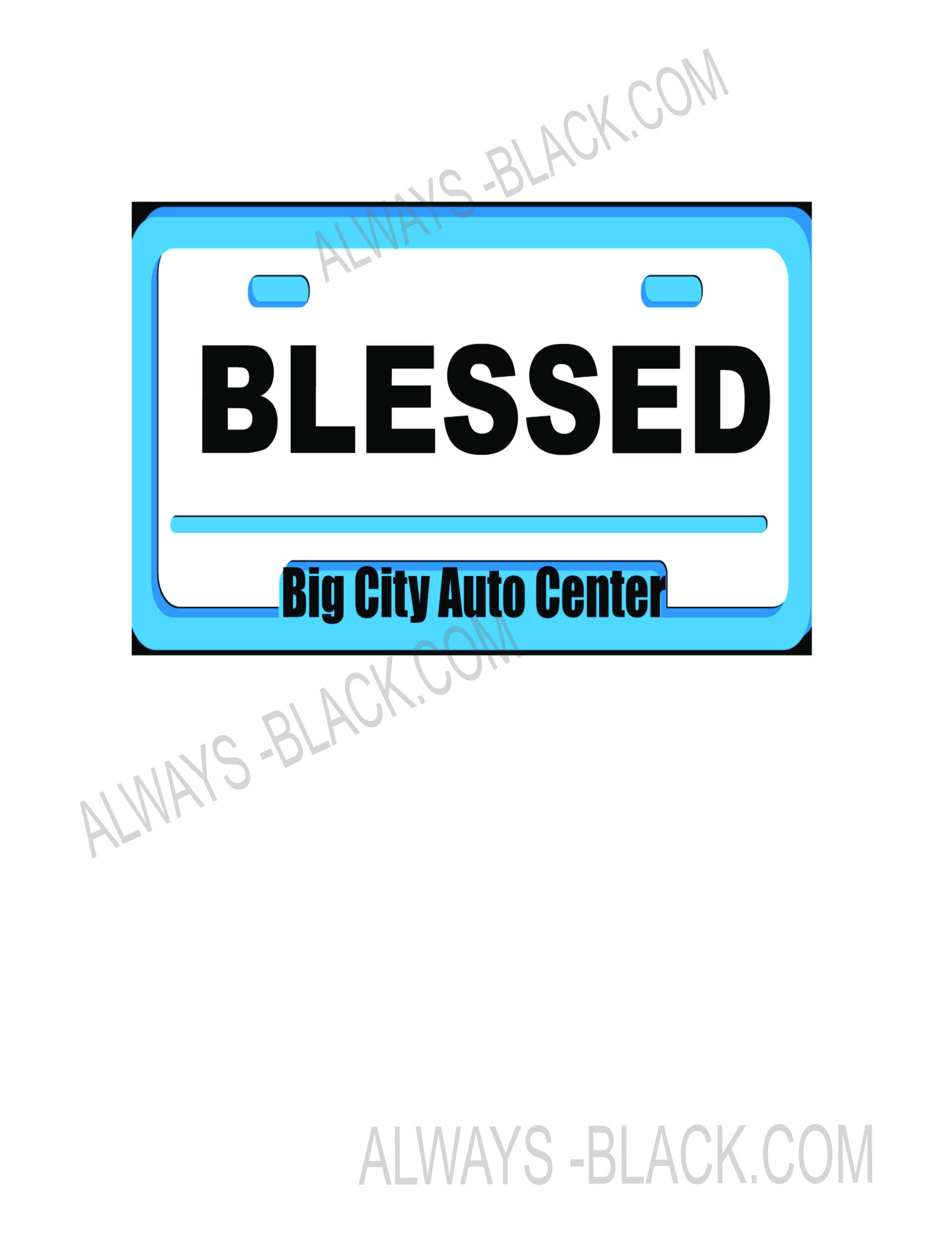 BLESSED LICENSE PLATE