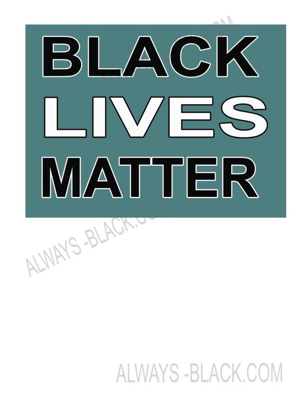 BLACK LIVES MATTER GREY SIGN