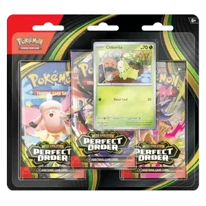 Pokémon Perfect Order 3-Pack Blister Chikorita.