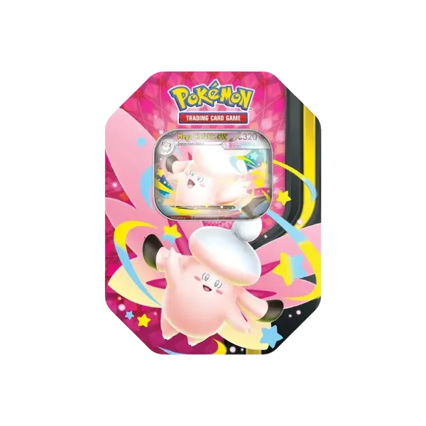 Mega Moonlit tin box Clefable. Max 1 per persoon!