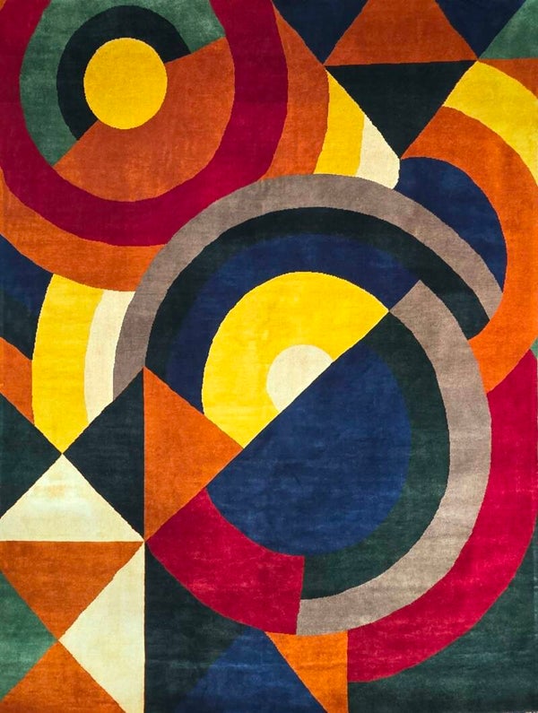 Sonia Delaunay - Tapis d'après, contemporain tissés.