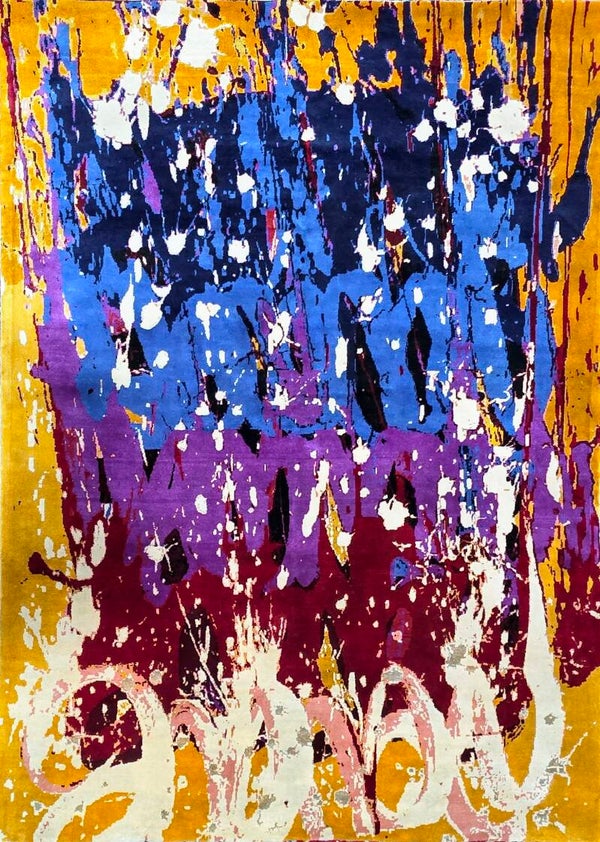 JonOne - Tapis, ou tapisserie d'après, noué à main.