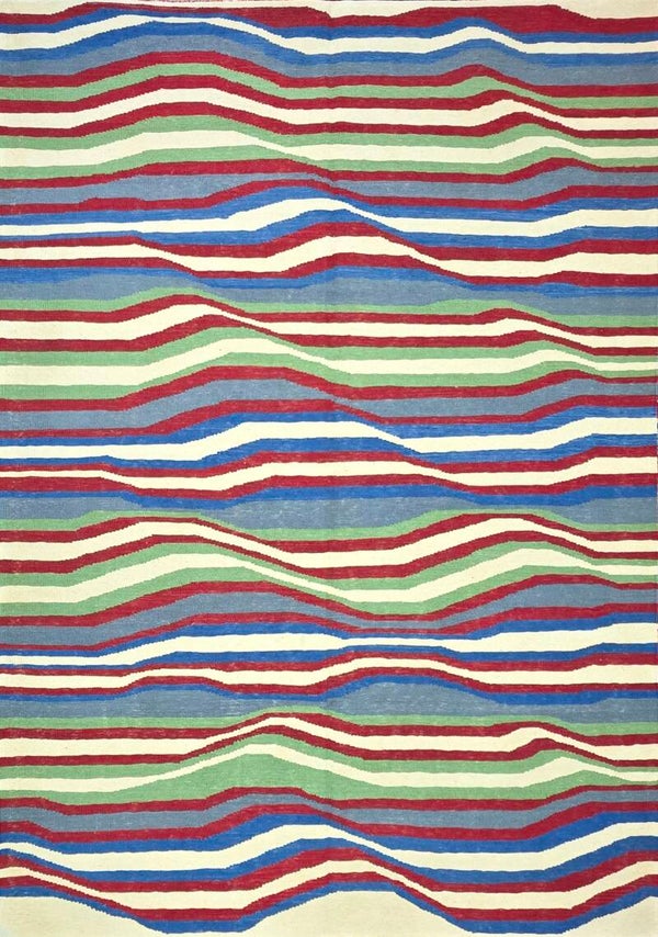 Bridget Riley - Tapisserie d'après, Contemporain d’artisans.