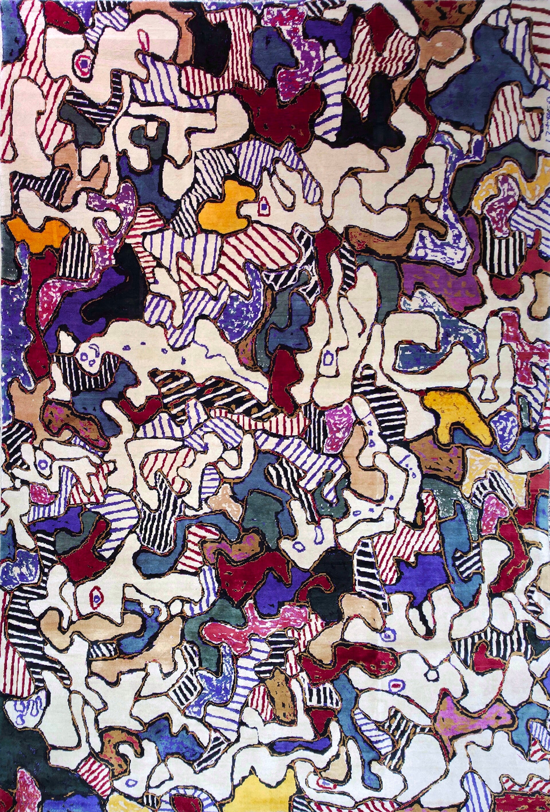 Tapis Jean Dubuffet 292x201 multicolore laine et soie