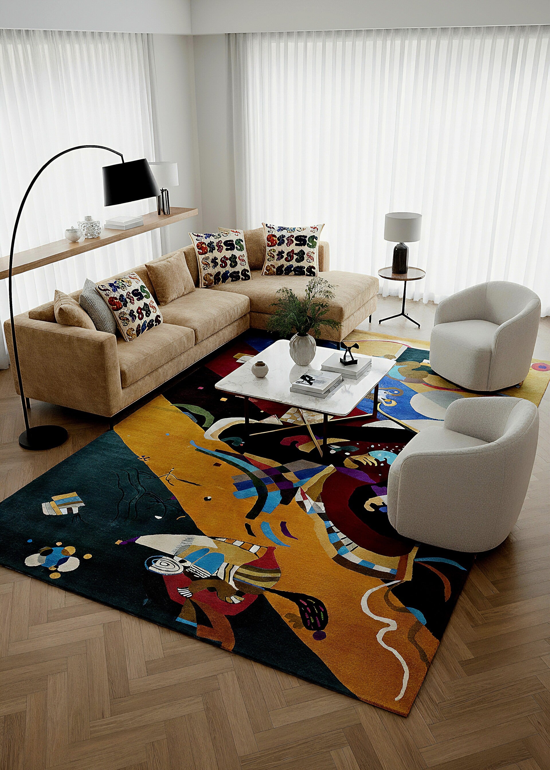 Tapis ou Tapisserie D'artiste, Tapis inspiré, | Tapis Villa 