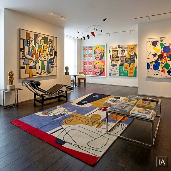 Tapis d'après Le Corbusier H297xL202Cm noué à la main en laine mérinos