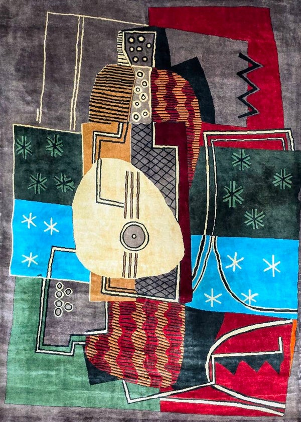 Pablo Picasso - Tapis d'après, Contemporain fait à la main.