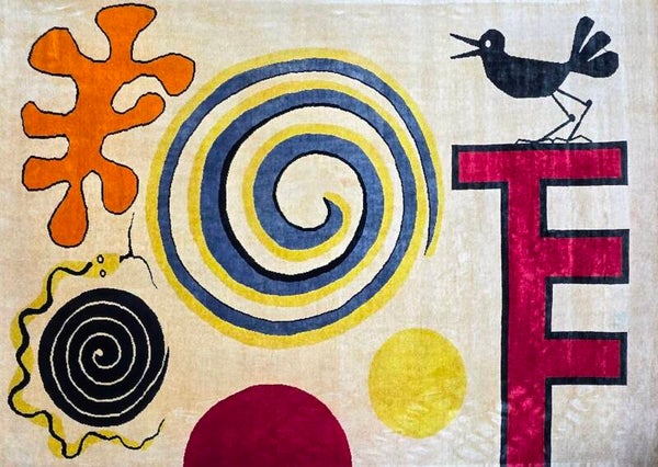 Alexander Calder - Tapis d'après, Contemporain fait à la main.