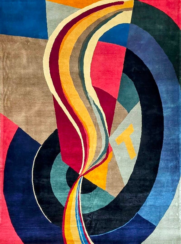 Sonia Delaunay - Tapis, ou tapisserie d'après, Contemporain d’artisans.