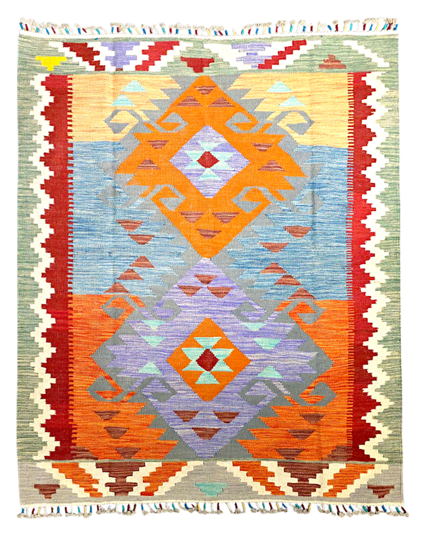 Kilim old style 182x132 tissé à la main %100 laine