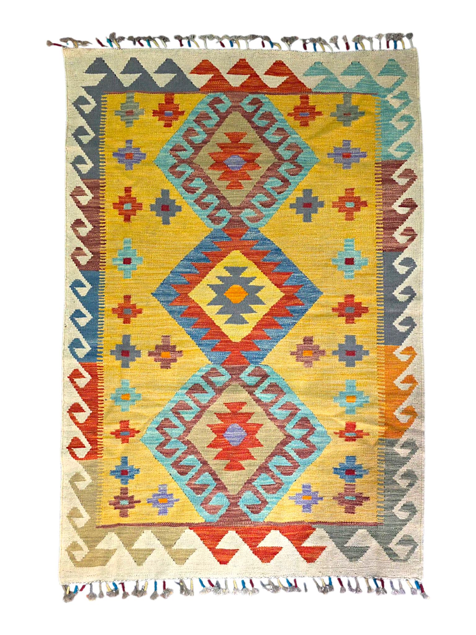 Kilim old style 149x100 tissé à la main %100 laine