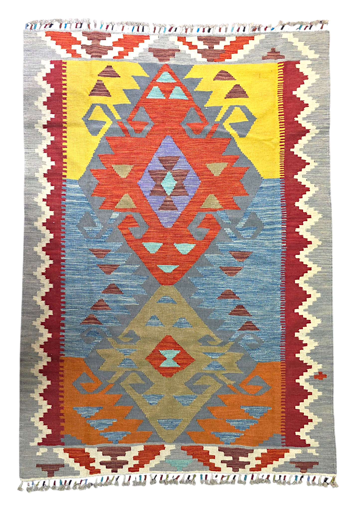Kilim old style 181x129 tissé à la main %100 laine