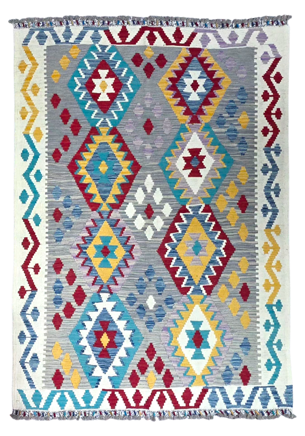 Kilim Maimana 183x131 tissé à la main %100 laine
