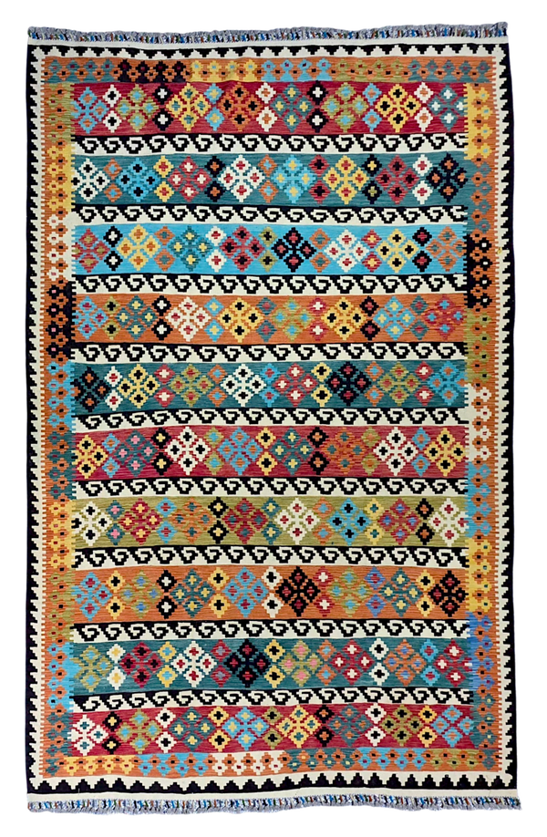 Kilim Afghan Style Anatolian 306x201 tissé à la main %100 laine