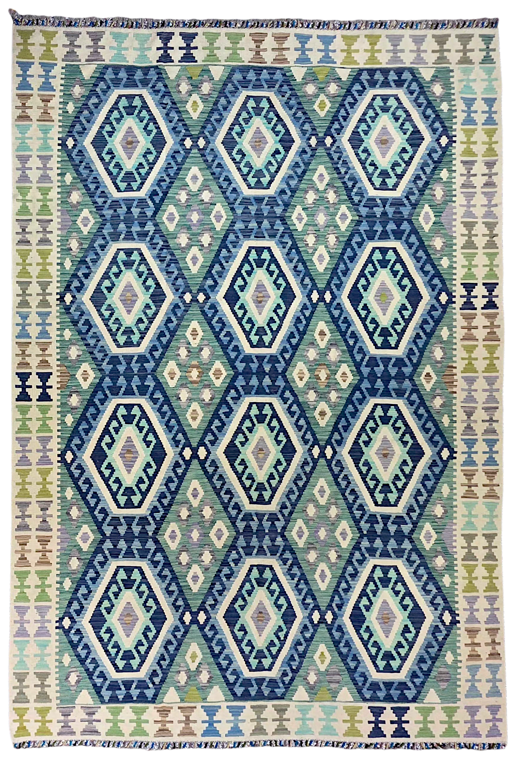 Kilim Afghan Nomades 298x208 tissé à la main %100 laine
