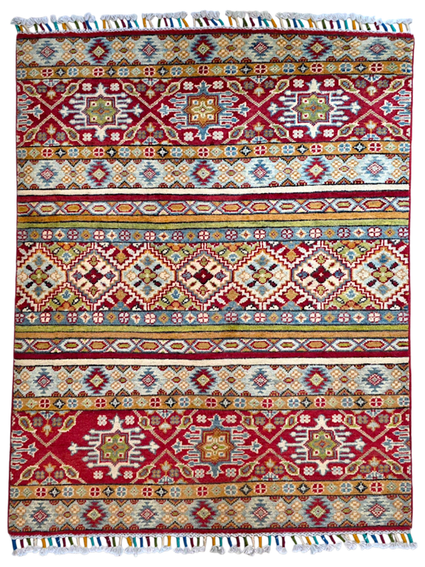 Tapis Khorjin - Shawal Arijana 129x101 noués à la main en laine