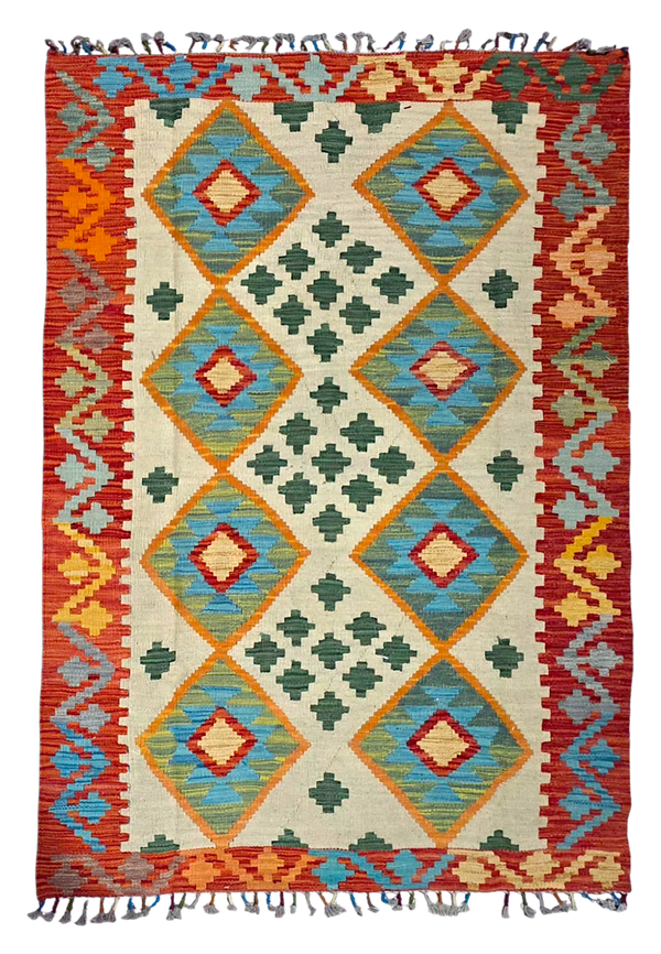 Kilim de salon 174x120 tissé à la main %100 laine