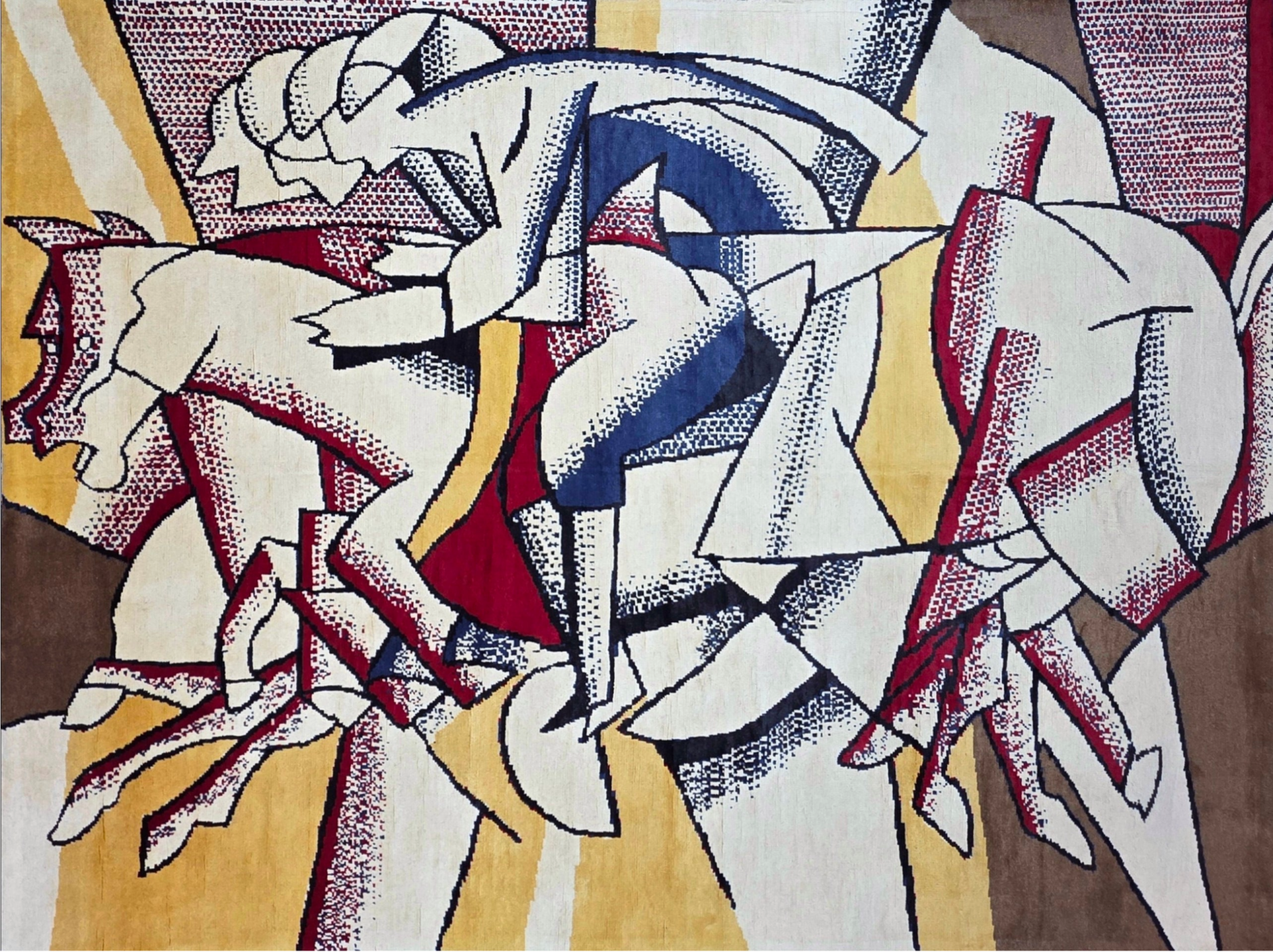 Tapis Roy Lichtenstein 259x188 Artiste multicolore noué en laine