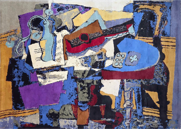 Tapis Pablo Picasso 262x190 multicolore noué à main