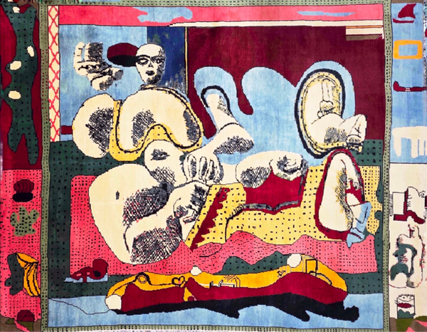 Tapis Charles-Édouard Jeanneret-Gris 247 x 190 noué à main en laine